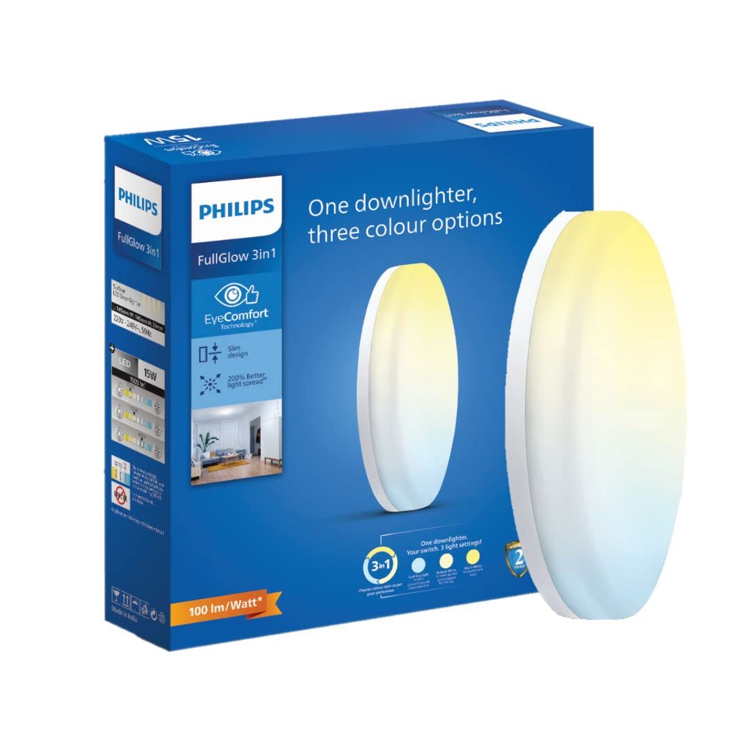 Philips Full Glow 15-watt Round LED Surface Downlighter