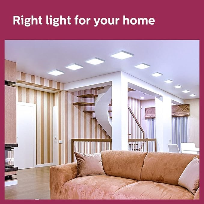 Philips 18W Square FullGlow Surface LED Panel Light (White, B0FP32KR7R)