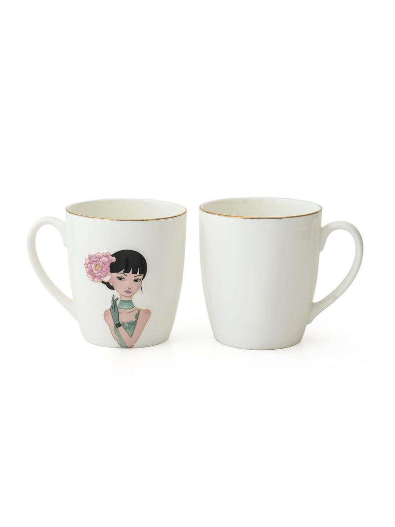 Clay Craft Fine Ceramic Barbie Printed Tea/Coffee Set of 6-200 ml Each (Barbie 362), Tea Cup Set of 6, Microwave & Dishwasher Safe, Mugs for Coffee, Cups Set of 6, Mug Set, Gift Set, Ideal for Gifting