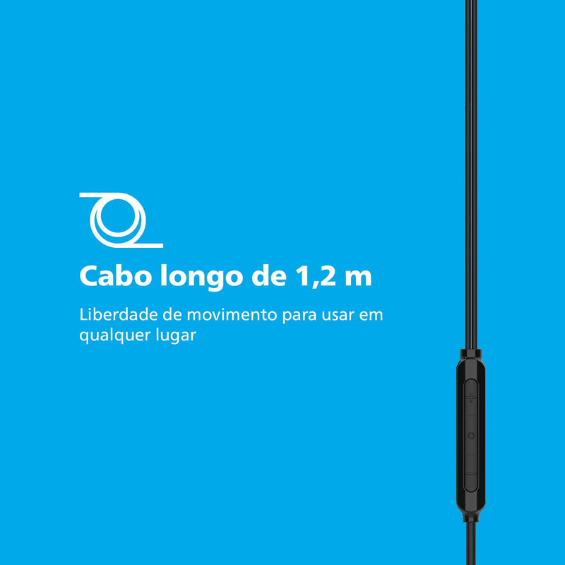 Philips Audio TAE1159BK/00 in-Ear Wired Earphones with C-Type Jack, 10mm Drivers, Inline Mic