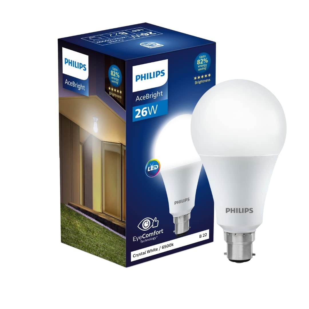 Philips Stellar Bright 26W B22 LED Bulb,Cool Daylight,Pack of 1
