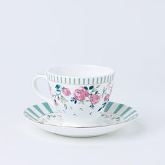 Magique by The Wishing Chair x ClayCraft : Portrait of a Rose Ceramic Teaset 15-Piece | Teapot, Cups & Saucers, Sugar & Milk Pot | Elegant Floral Tea Set for Home High Tea Gifting Weddings Parties