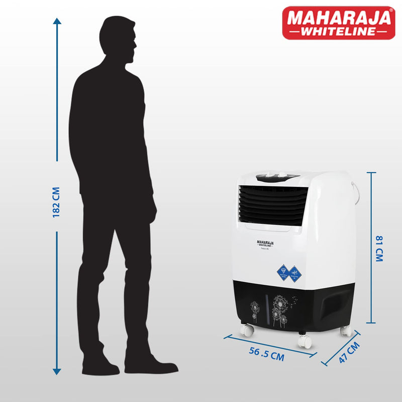 Maharaja Whiteline Frost Air 25 Air Cooler, 22 Litre, White & Grey (Co-165) Qty: 12