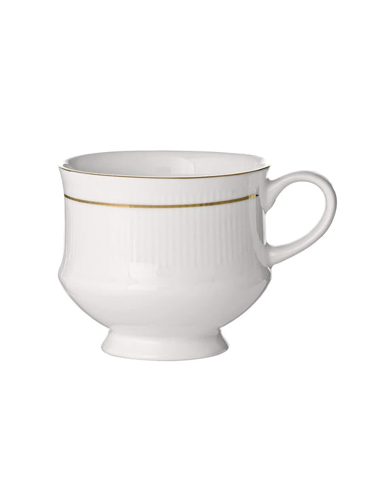 Clay Craft Mona Cup & Saucer GL 110 Series, 210ml, Set of 12 (6 Cups + 6 Saucers)