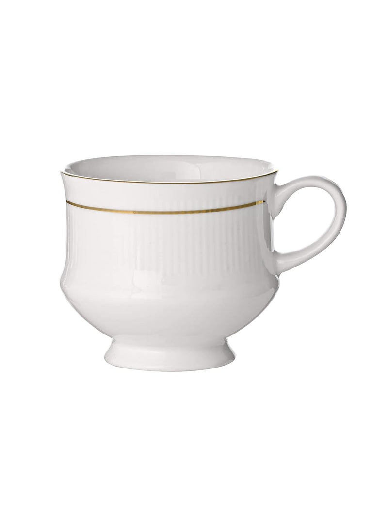 Clay Craft Mona Cup & Saucer GL 110 Series, 210ml, Set of 12 (6 Cups + 6 Saucers)
