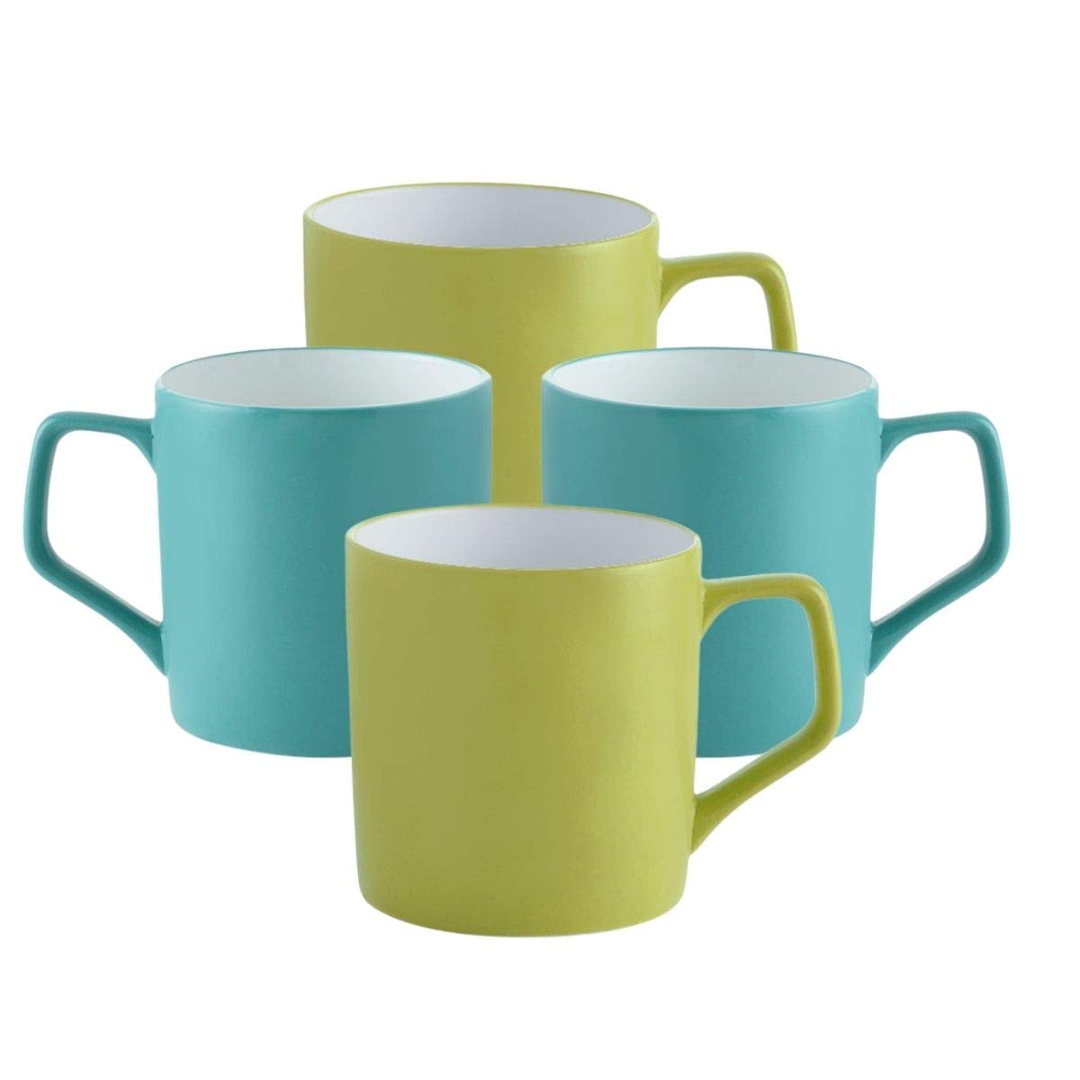 Clay Craft Ceramic Coffee/Tea Mugs - Set of 4, Multicolor, 230ml