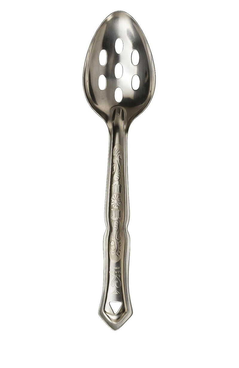 Dynore Stainless Steel Slotted/Plating/Pickle/Aachar Serving Spoon- Set of 2