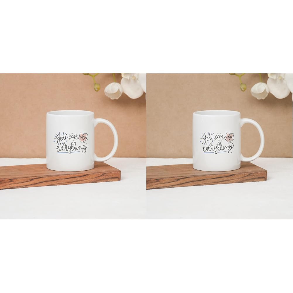Clay Craft Ceramic Cc Mm1 Swiss Rez1 Microwave Safe Coffee Mug with Good Morning Quote, 300 ML