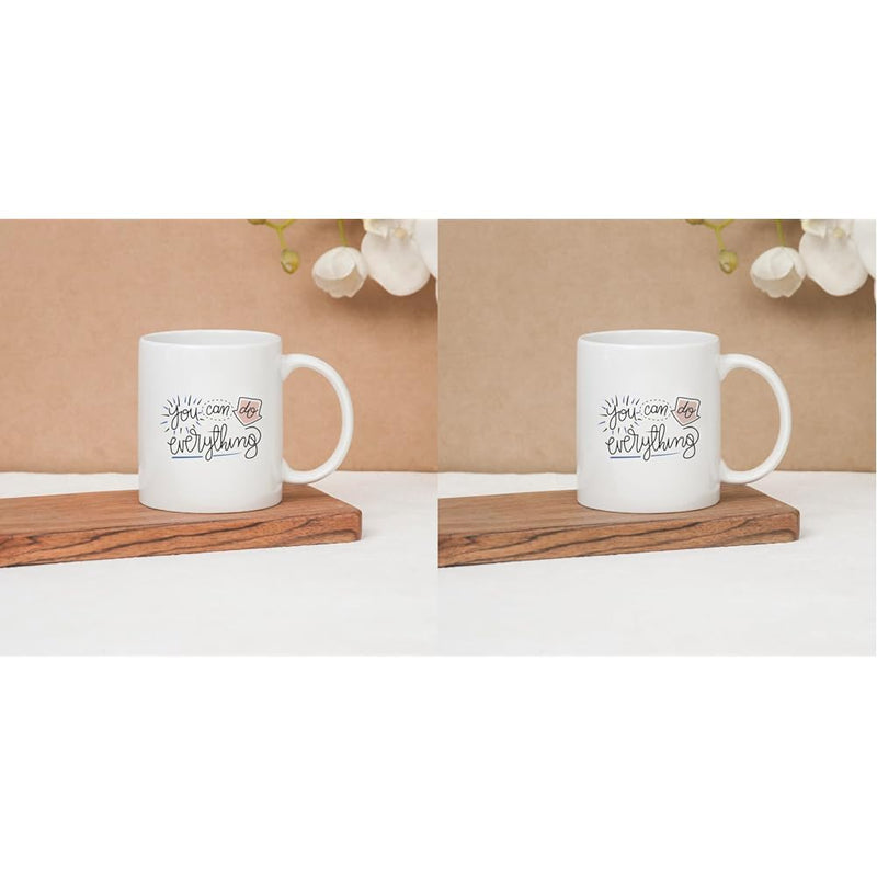 Clay Craft Ceramic Cc Mm1 Swiss Rez1 Microwave Safe Coffee Mug with Good Morning Quote, 300 ML
