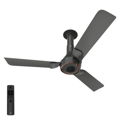 NNEX by BAJAJ Glyde A70 BLDC 1200 MM | BEE 5 Star Rated Premium Ceiling Fan with Remote | 20% Higher Air Thrust* | Airfluence™ Al Blades | 2-Yr Warranty | 5-Yr Motor Warranty 【Mist Brown】