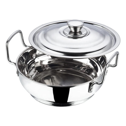 Vinod Kitchen in The Box Stainless Steel Cookware Set – 25 Piece Combo | Multipurpose Bartan & Donga Set for Cooking | Induction & Gas Stove Compatible – Silver