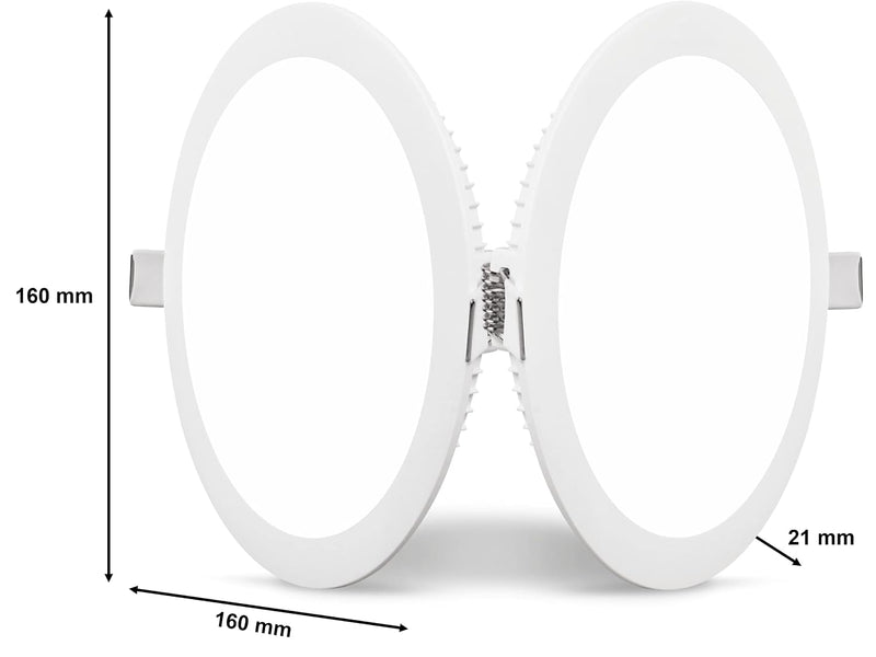 Philips 12W Round AP Plus UltraGlow LED DL Recessed LED Panel Ceiling Light (Pack of 2,Warm White)