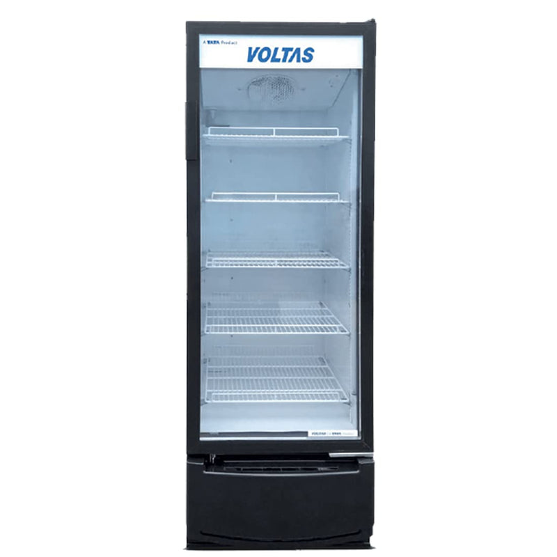 Voltas VC450 Frost Free Visi Cooler Single Door, 450 Liters, Black VC GT 450 SD PE METALLIC GREY