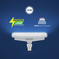 Philips 10-Watts B22 Inverter Rechargeable LED T-Bulb - Cool Day Light (White, Pack of 1) (TEm10w_Pk of 1)