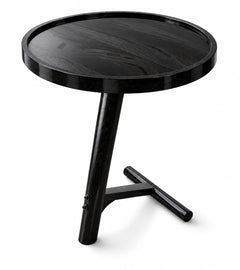 Solid Sheesham Wood C Shape Side Table for Living Room | Modern Sofa End Table | Wooden Laptop Table for Bed | 