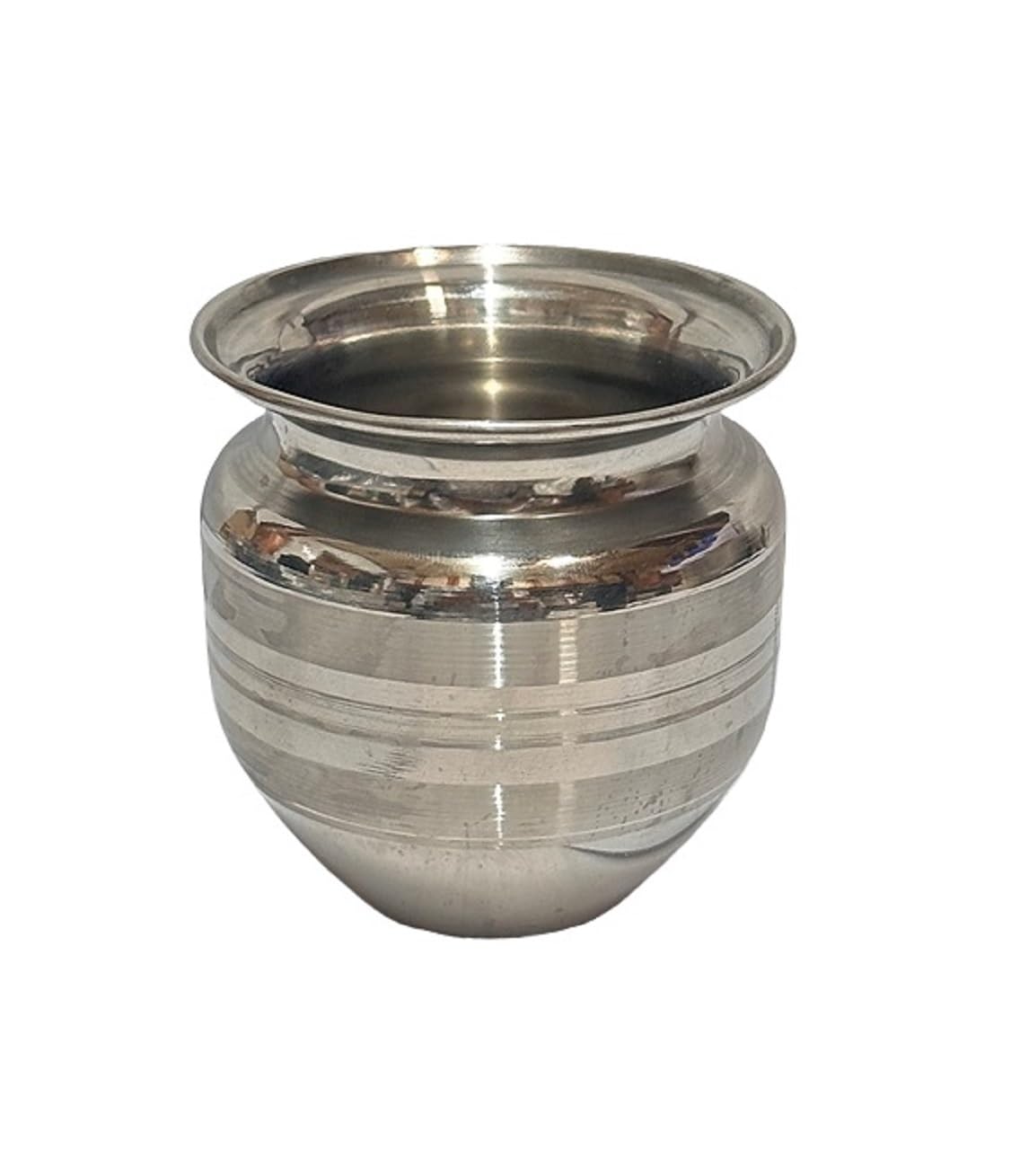 Dynore Stainless Steel Silver Kalash/Pooja Kalash/Small Lota for Home/Puja Lota 230 ml- Set of 6