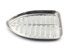 Dynore Stainless Steel 2 Pcs Banana Leaf Shape Dinner/Snack/Mess Tray Set of 2