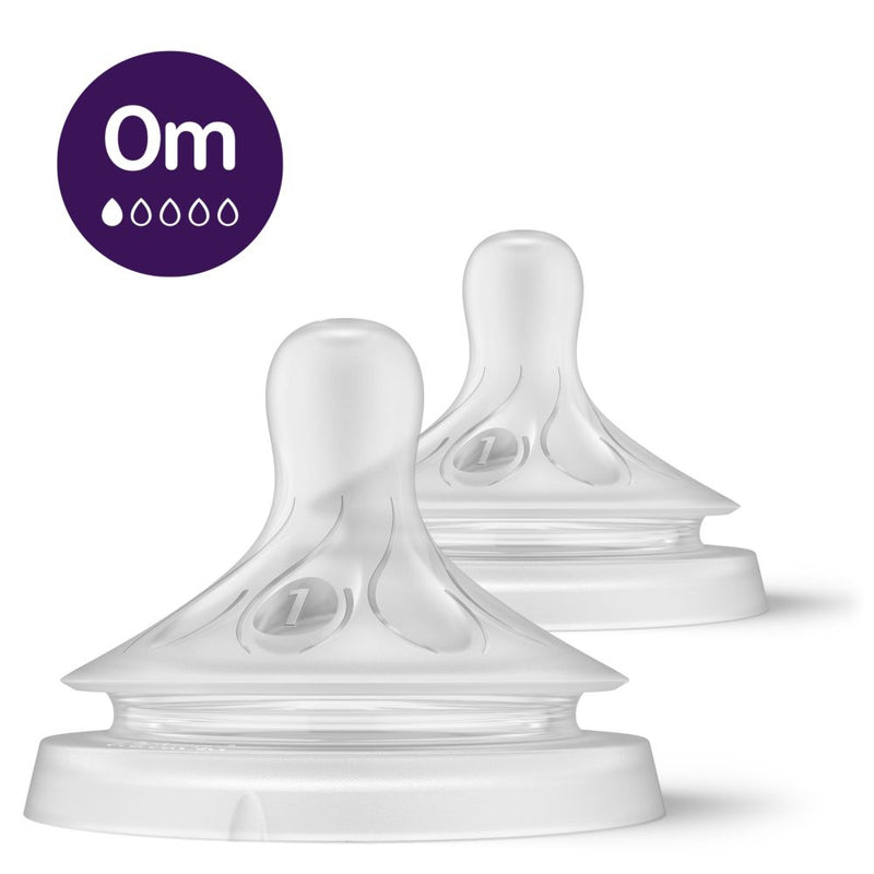 Philips Avent Natural Response Nipple, Extra Slow Flow (Pack of 2) (SCY961/02)
