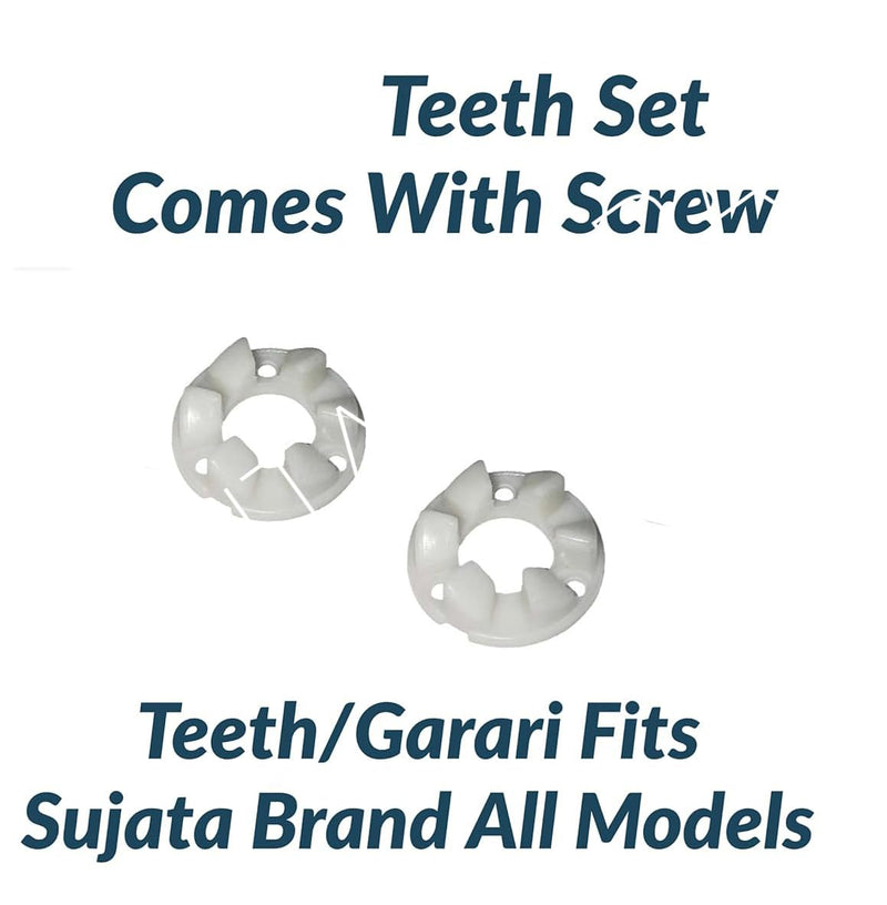 Motor Coupler Teeth (Garari) - Plastic, Pack of 3 | Compatible with Sujata Mixer Grinder