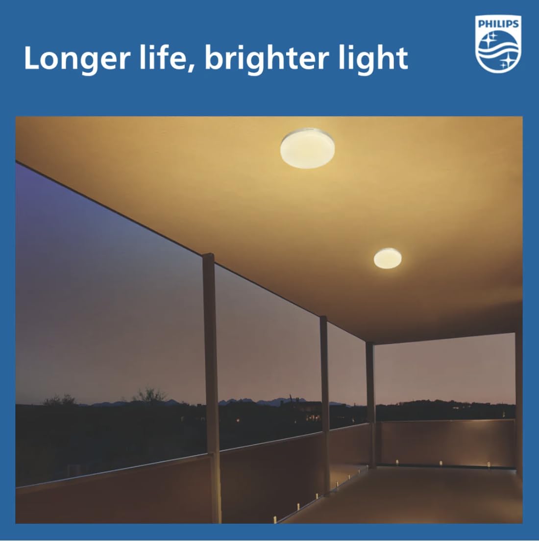 Philips 20W Round LED Surface Light - Full Glow Panel, Metal Body, Ceiling Light for Home, Office, Hall (Matte, B0F5HXTXFV)