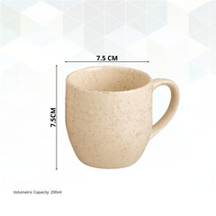 Clay Craft Fine Ceramic Apex Beige Cups & Saucer, Set of 12, Cups for Tea & Coffee, Gift Set, Elegant Design for Home and Kitchen and Can Be Gifted to Your Loved Ones On Any Occassions.
