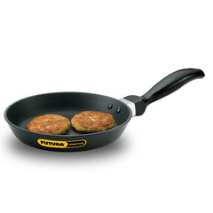 Hawkins Futura 20 cm Frying Pan, Non Stick Small Fry Pan with Glass Lid, Black (NF20G)