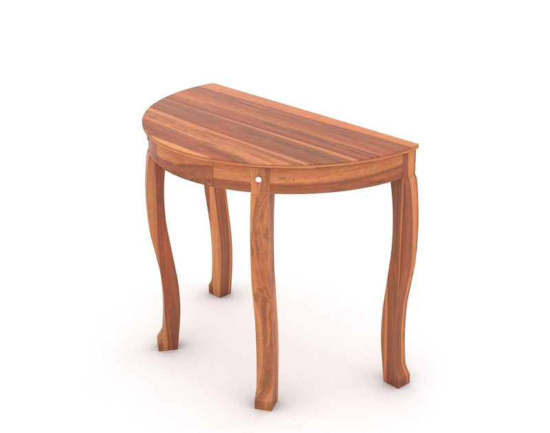 Solid Sheesham Wooden Console Table for Living Room, Entryway, Outdoor, Home Decor, Dining Room (Half Round)
