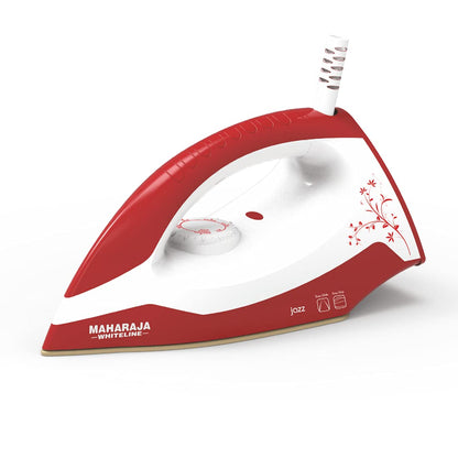 Maharaja Whiteline Jazz Dry Iron, 1000 Watt, Red and White (DI-127)