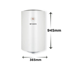 Faber Jazz Elite 50L Vertical Storage Water Geyser | Heating Indicator, 8 Bar Pressure, Titanium Glassline Coated Tank, 
