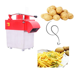 KRN Potato French Fries Vegetable Cutting Machine (Red) for Hotels & Restaurants with Stainless Steel Blade Output 150kgs/hr Commercial Use Only