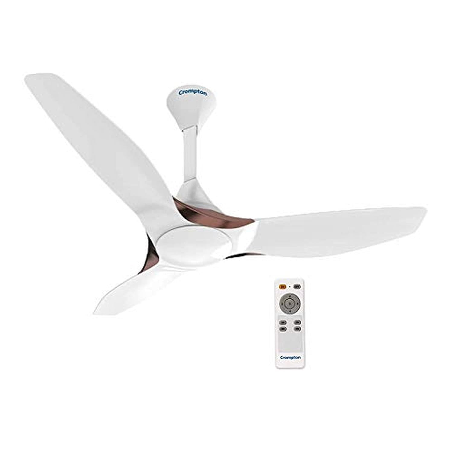 Crompton SilentPro Enso 1225 mm ActivBLDC Remote-controlled Ceiling Fan with Anti-Dust Technology | 2X Silent |iF Design Award 2021 | 5 Years Warranty (White)