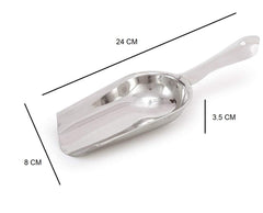 Dynore Stainless Steel Ice Scoop, Multipurpose Scooper for Ice Maker, Ice Bucket, Kitchen, Freezer, Bar, Party, Wedding - Set of 2