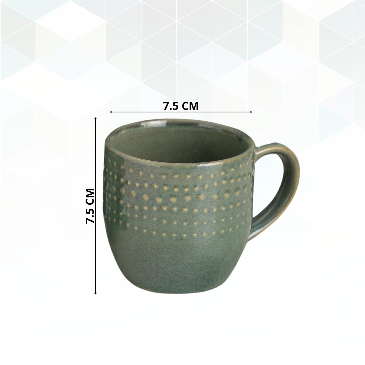 Clay Craft Fine Ceramic Apex Green Cups & Saucer, Set of 12, Cups for Tea & Coffee, Gift Set, Elegant Design for Home and Kitchen and Can Be Gifted to Your Loved Ones On Any Occassions