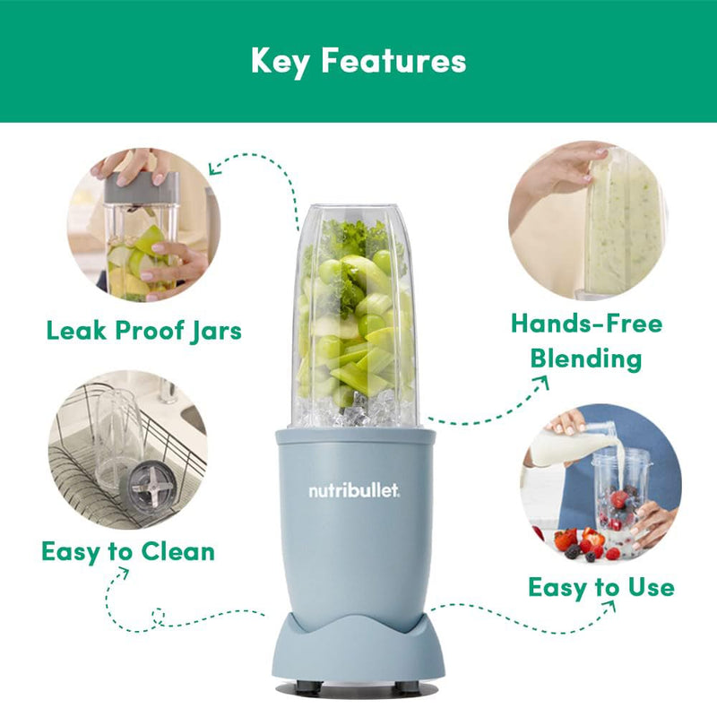 Nutribullet Pro 900W Slate, 12 Pcs Set, USA #1 Mixer/Grinder/Smoothie Maker, "The Original Nutribullet", Best Blender, Food Processor, 3 Unbreakable Jars, 2 Blade Sets(Wet & Dry), 900W, 2 Yrs Warranty