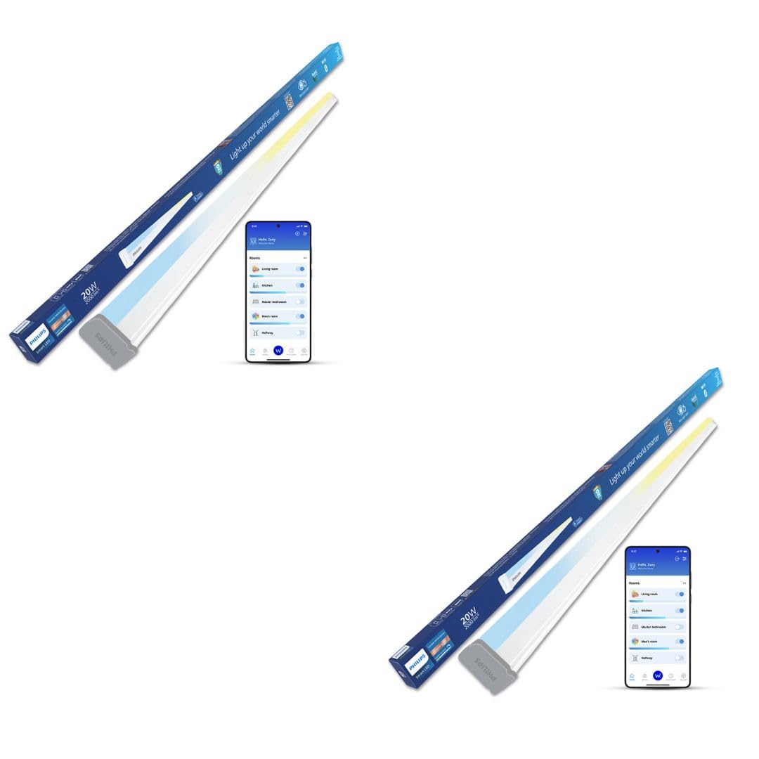 Philips 20W Smart Wi-Fi Tunable White LED Batten Light (Pack of 2)