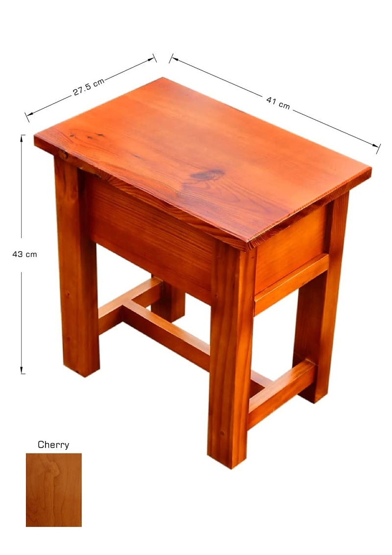 Generic Pinus Garden- Wooden Cocunut Scraper Stool Chirava - 41 Cm, 43 Cm, Multicolor