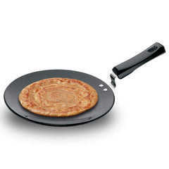 Hawkins Futura 26 cm Tava, Hard Anodised Tawa with Stainless Steel Handle, Extra Thick Tawa, Black (AT26X)