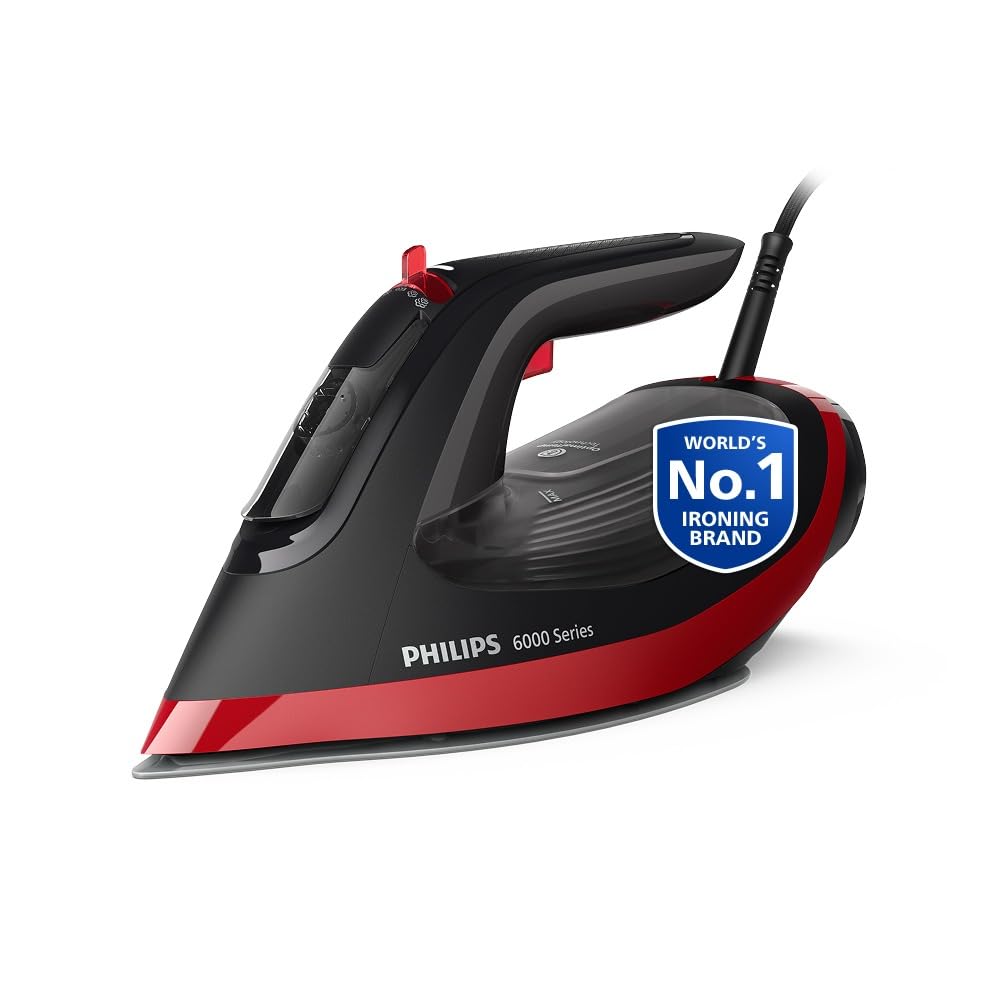 Philips DST6130/40 Steam Iron, Black and Red