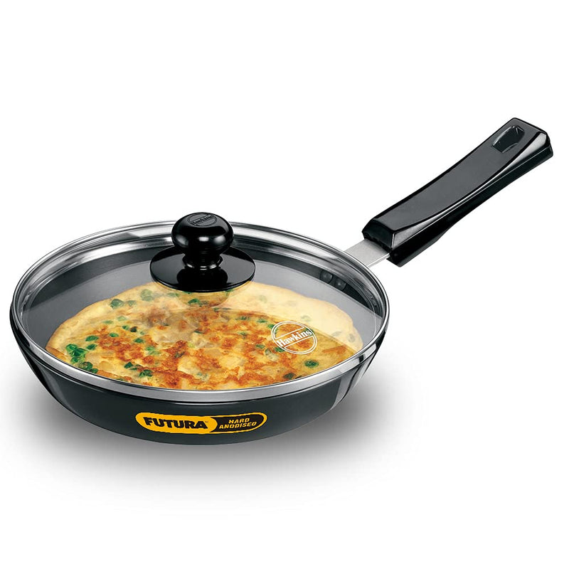 Hawkins Futura 20 cm Frying Pan, Hard Anodised Induction Fry Pan, Black (IAF20)