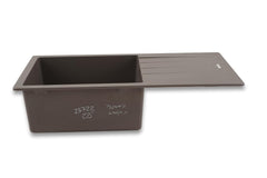 Faber Verona Ingranite36"X18"Single Bowl Sink with Drainboard &Plumbing Kit|25Yrs Warranty|Silent,Scratch,Dent & Heat Re
