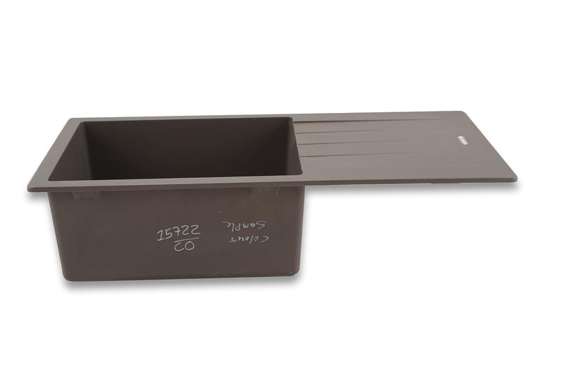 Faber Verona Ingranite36"X18"Single Bowl Sink with Drainboard &Plumbing Kit|25Yrs Warranty|Silent,Scratch,Dent & Heat Re