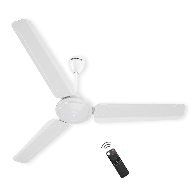 atomberg Ameza 1200mm Timeless BLDC Ceiling Fan with Remote|BEE 5 star|High Air Delivery|LED Speed Indicator|Low Noise|Timeless Design with Power Saving|2 Year Warranty|Gloss White