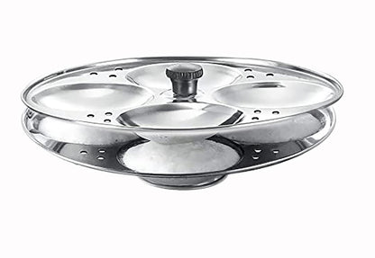 Prithi Home's and Kitchen Stainless Steel Non Stick Idli Plates Idli Maker| Idli Stand with Holes for Pressure Cooker, Idly Pot,Idly cooker,Kadai etc (2 Plates)