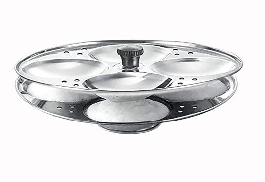Prithi Home's and Kitchen Stainless Steel Non Stick Idli Plates Idli Maker| Idli Stand with Holes for Pressure Cooker, Idly Pot,Idly cooker,Kadai etc (2 Plates)