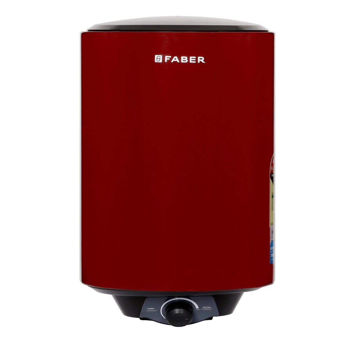 Faber Jazz 15L Vertical Storage Water Heater | Heating Indicator, 8 Bar Pressure, Titanium Glassline Coated Tank, Temper