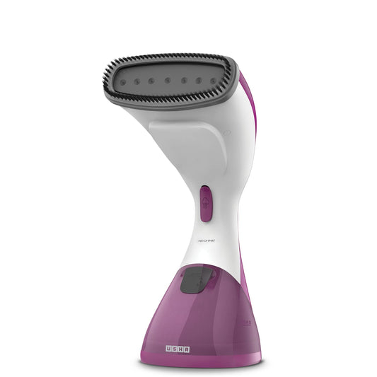 USHA Techne Direct 1000 Garment Steamer- Vertical Steaming, 920 Watts, Up To 21 G/Min (Purple & White)