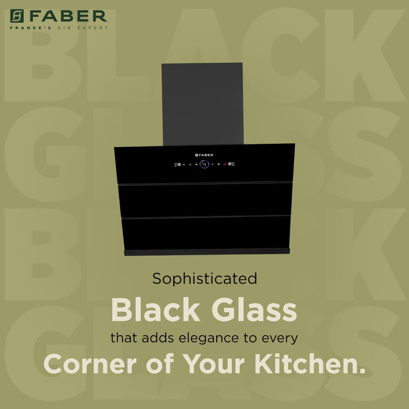 Faber Maple 75cm 1500m³/hr BLDC Autoclean Slant Chimney| 9 Speed Silent Hood| Energy Efficient| Touch&Gesture Control |1