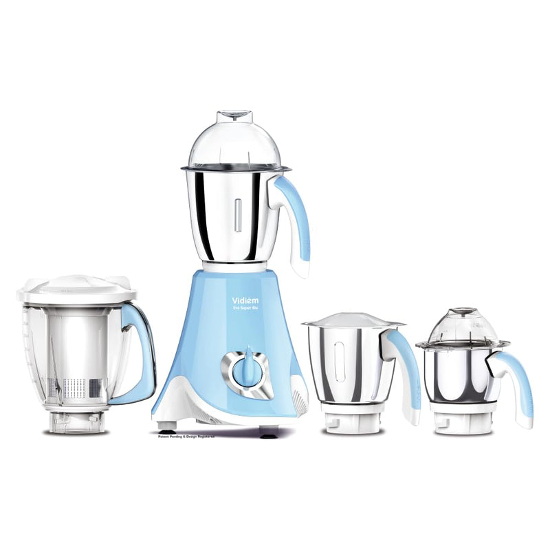 Vidiem Eva Premium 750W Mixer Grinder with 5 Jars (Lavender & Black) | Juicer Mixer Grinder for Wet & Dry Grinding, Chut