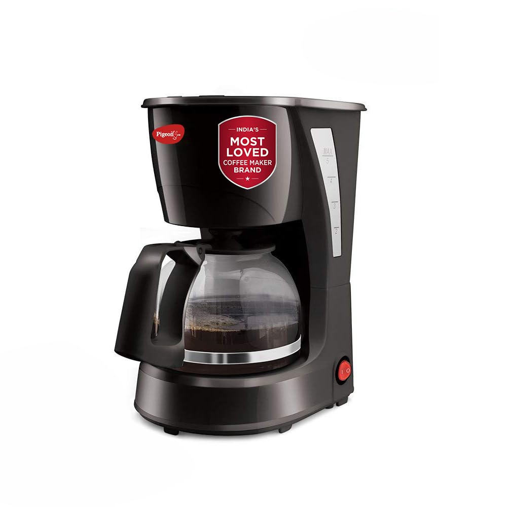 Pigeon Brewster Coffee Maker, 600 Watt, 5 Cups Drip Coffee maker (Black)