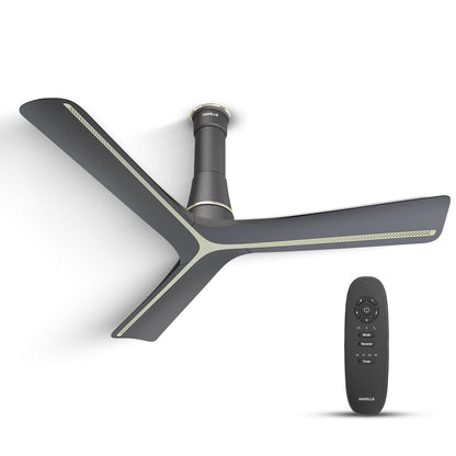 Havells Stealth Air BLDC 1200mm Ceiling Fan| Upto 55% Energy Saving| Silent & Premium| 5 stars Rating| 100% Copper Motor| RF Remote, Memory Backup, Timer| (Pearl White, Pack Of 1)
